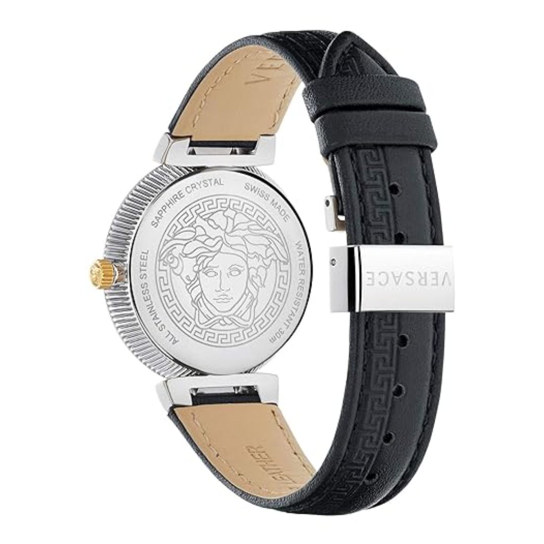 Versace 37 mm Analog Black Dial Women's Watch V16020017