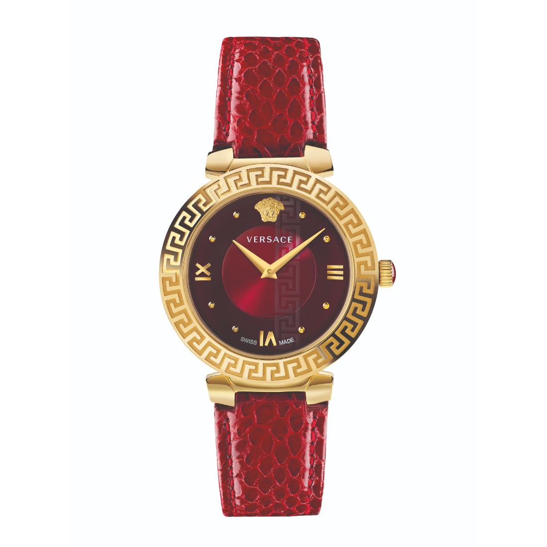 Versace Women 35 mm Size Red Dial Analog Watch V16080017