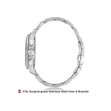 Victorinox Chrono Classic 45 mm Silver Dial Men Watch 241445