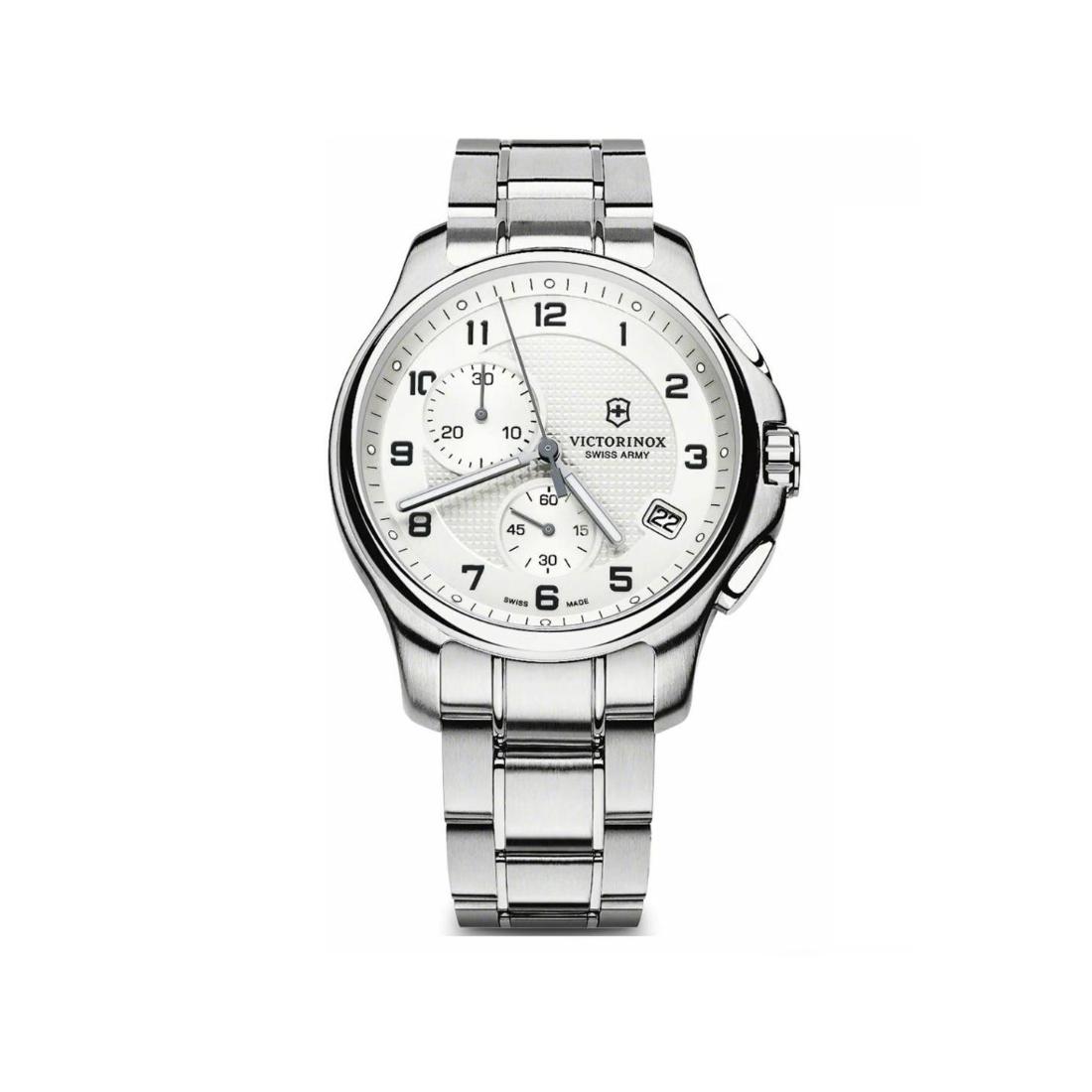 Victorinox Officer's 42 mm Silver Dial Men Watch 241554