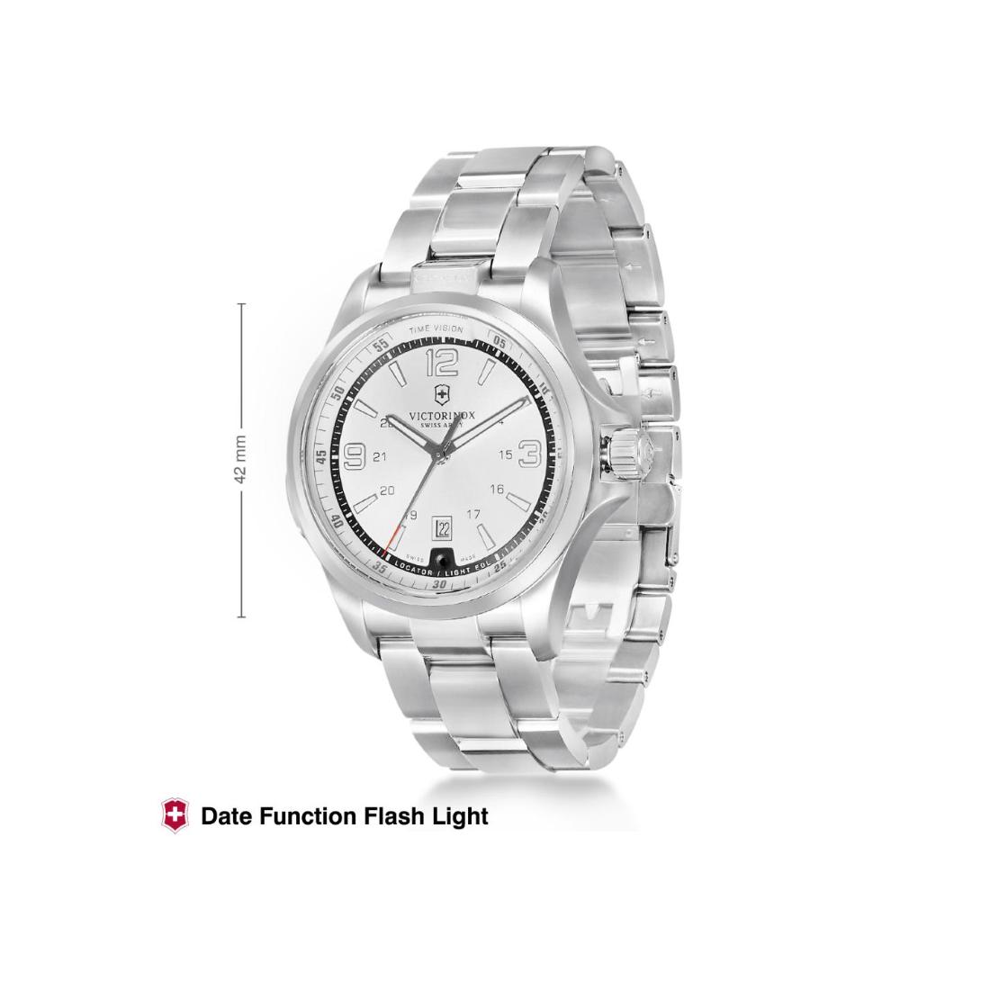 Victorinox Night Vision 42 mm Silver Dial Analog Men Watch 241571