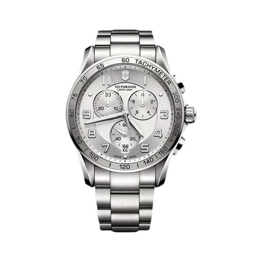 Victorinox Chrono Classic 45 mm Silver Dial Men Watch- V241654