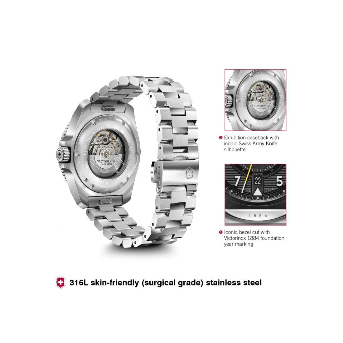 Victorinox Journey 1884 Black Dial 43 mm Men Automatic Watch 241981