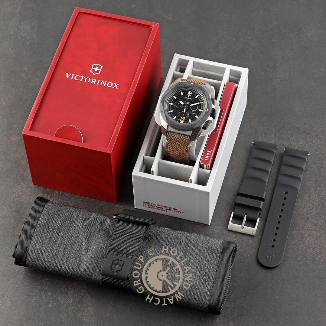 Victorinox I.N.O.X. Chrono Black Dial 43 mm Men Watch- 241988.1