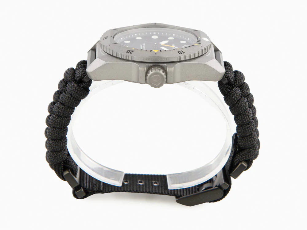 Victorinox Dive Pro Swiss Made Men's Analog Watch Black Dial 43 mm 300 M Water Resistant Black Paracord Strap Titanium Case Quartz Watch For Men | V241993.1