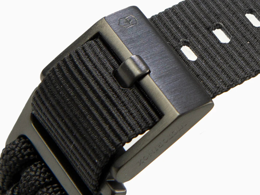 Victorinox Dive Pro Swiss Made Men's Analog Watch Black Dial 43 mm 300 M Water Resistant Black Paracord Strap Titanium Case Quartz Watch For Men | V241993.1