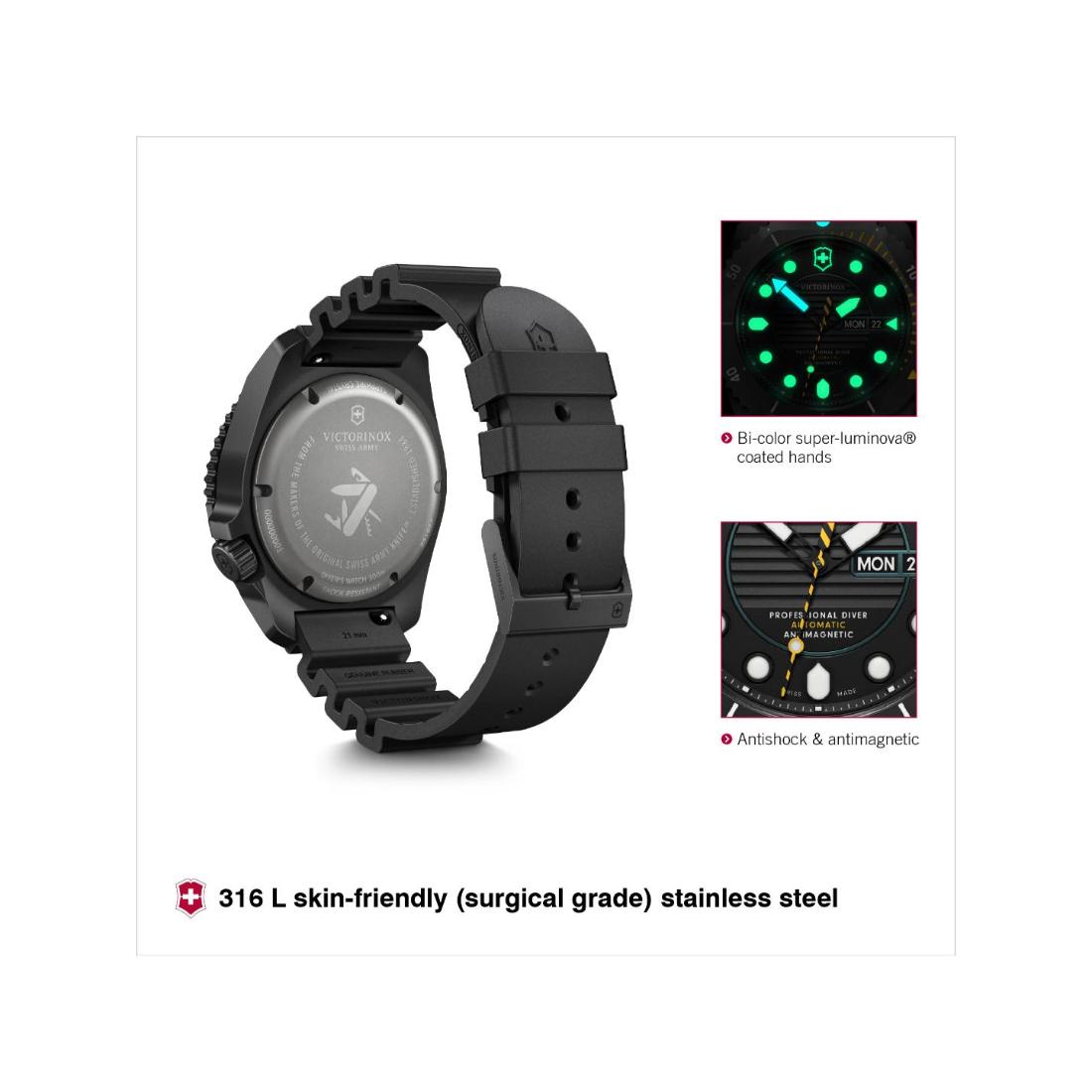 Victorinox Dive Pro Black Dial 43 mm Men Automatic Watch- V241997