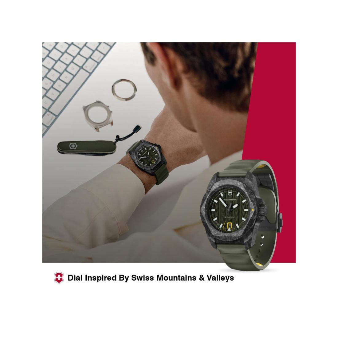 Victorinox I.N.O.X. Automatic Green Dial 41 mm Unisex Watch 242021.1