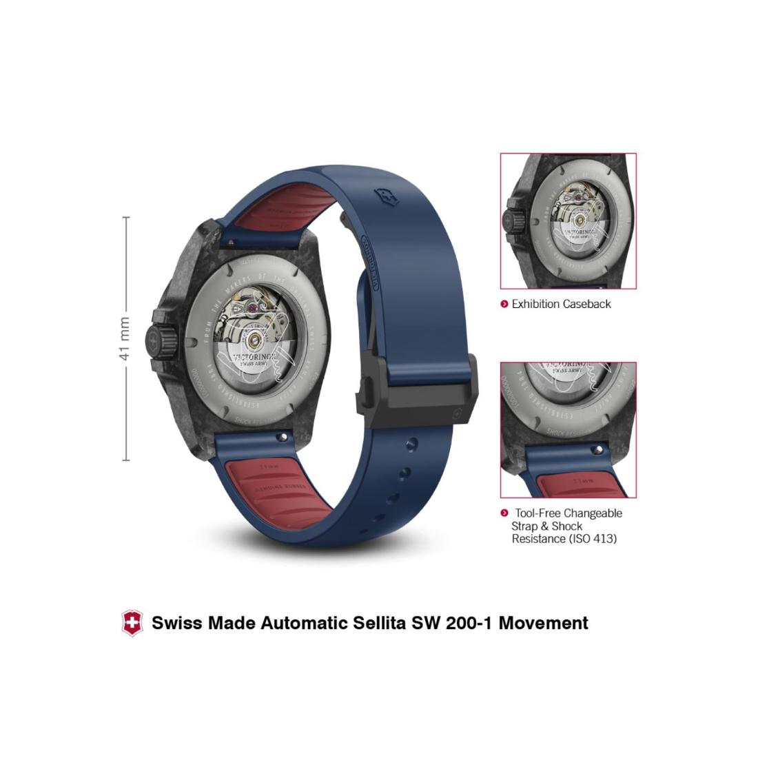 Victorinox I.N.O.X. Automatic Blue Dial 41 mm Unisex Watch 242022.1