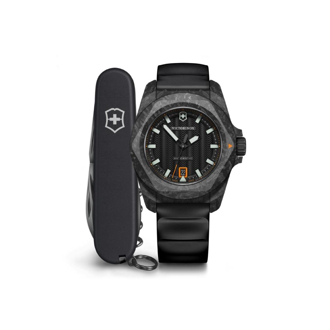 Victorinox I.N.O.X. Automatic Black Dial 41 mm Unisex Watch 242023.1