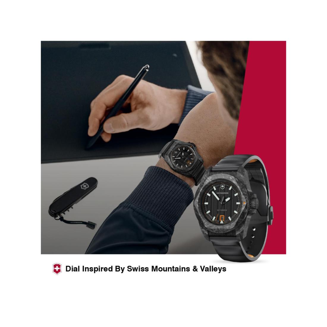 Victorinox I.N.O.X. Automatic Black Dial 41 mm Unisex Watch 242023.1