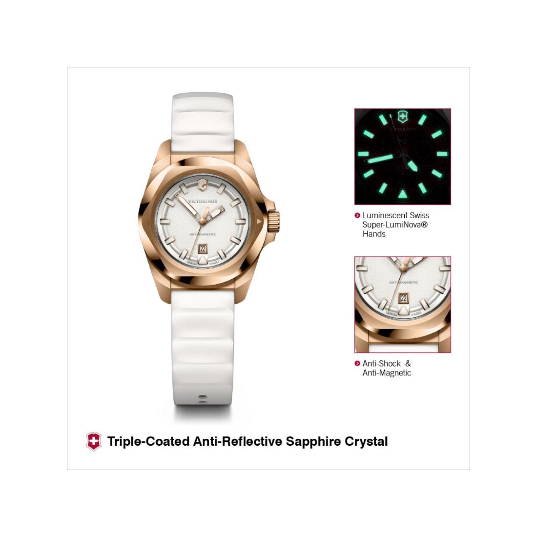 Victorinox I.N.O.X. Small Quartz White Dial 32 mm Women Watch 242037