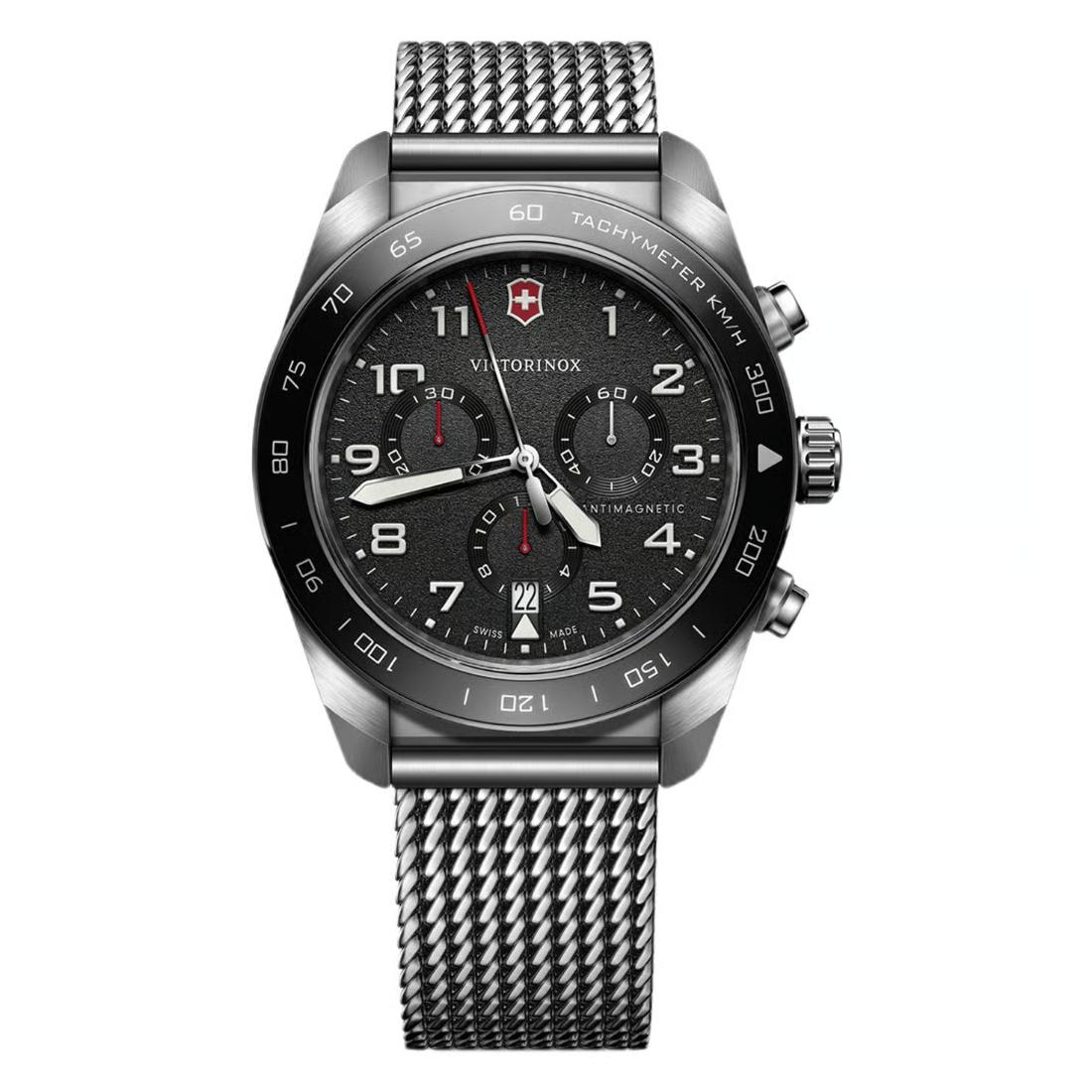 Victorinox Swiss Army Men Chronograph Watch 42 mm Black Dial 242048