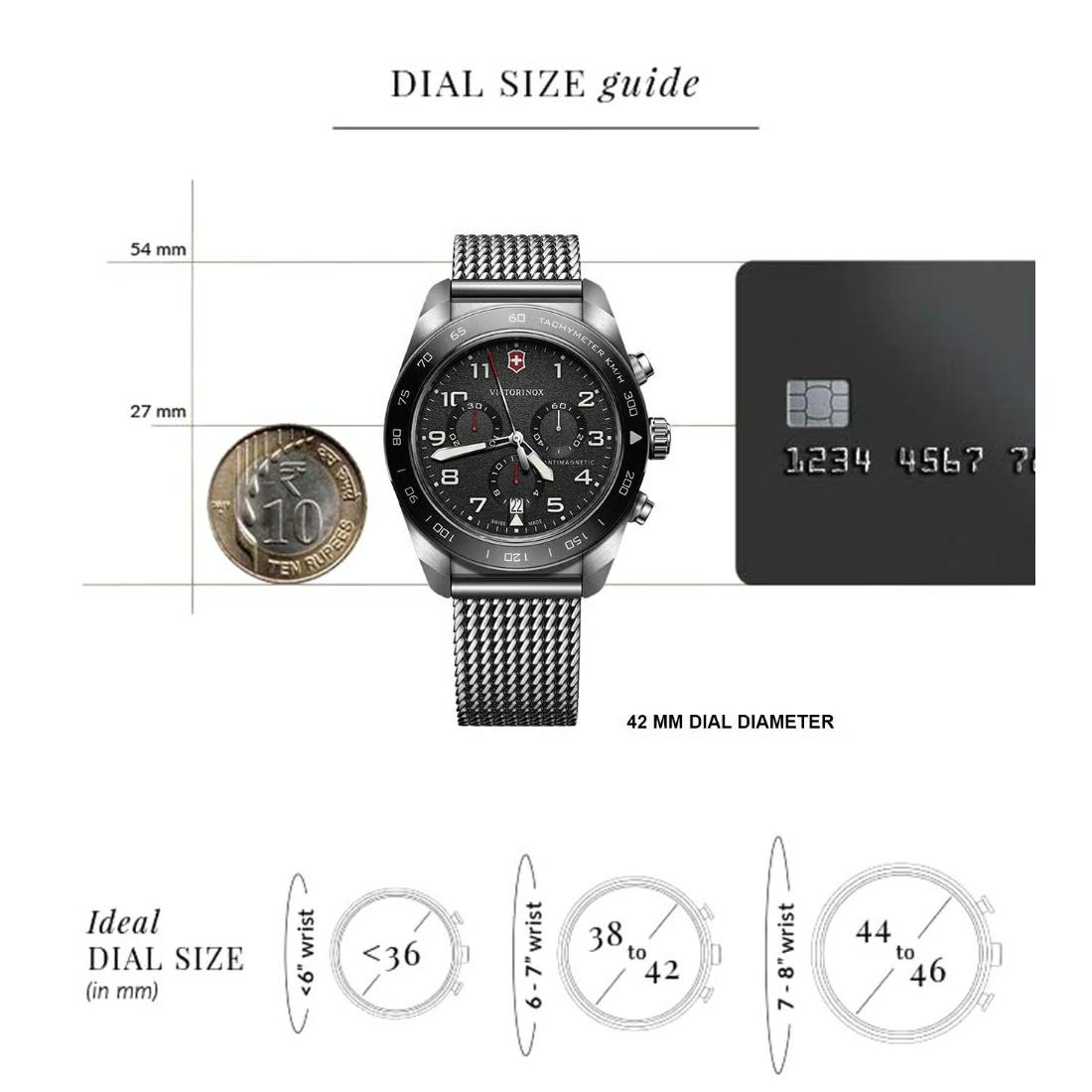 Victorinox Swiss Army Men Chronograph Watch 42 mm Black Dial 242048