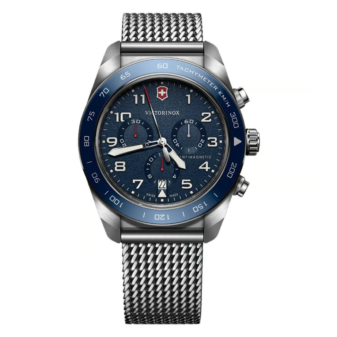Victorinox Swiss Army Men Chronograph Watch 42 mm Blue Dial-242049