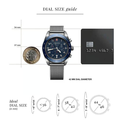 Victorinox Swiss Army Men Chronograph Watch 42 mm Blue Dial-V242049