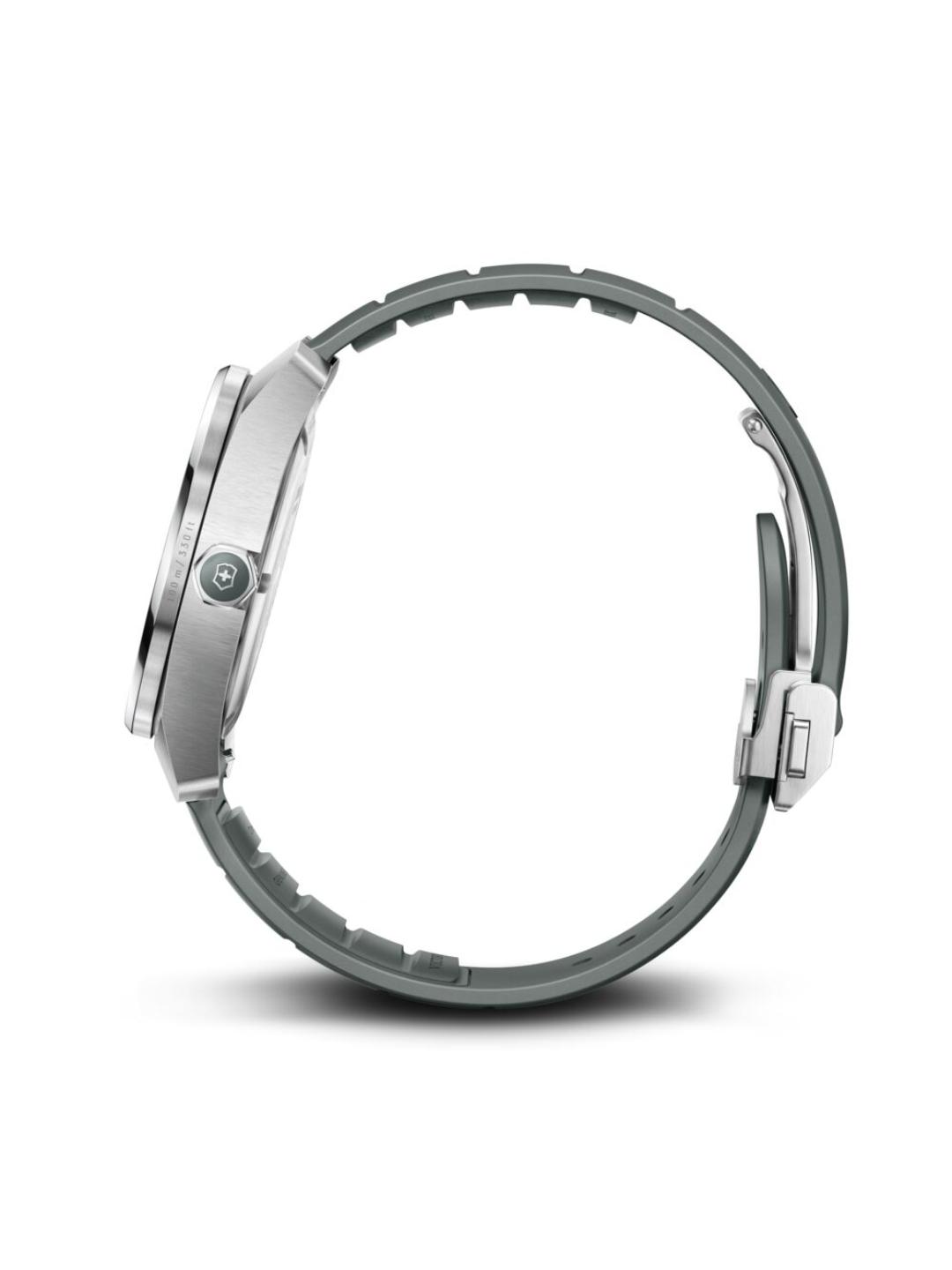Smartwatch with a metallic band on a white background