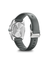 Smartwatch with a gray band on a white background