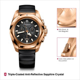 Victorinox I.N.O.X. Chrono 43 mm Black Dial Men Watch - 249177