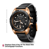 Victorinox I.N.O.X. Chrono 43 mm Black Dial Men Watch - 249178