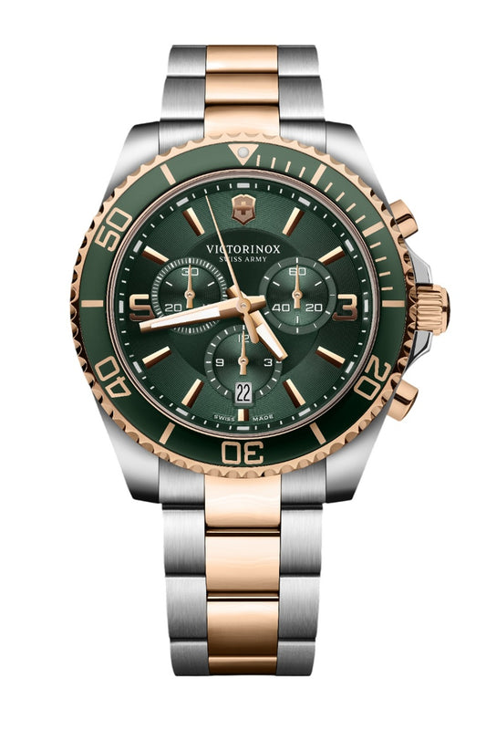Victorinox Maverick 43 mm Green Dial Men Chrono Watch - 249186