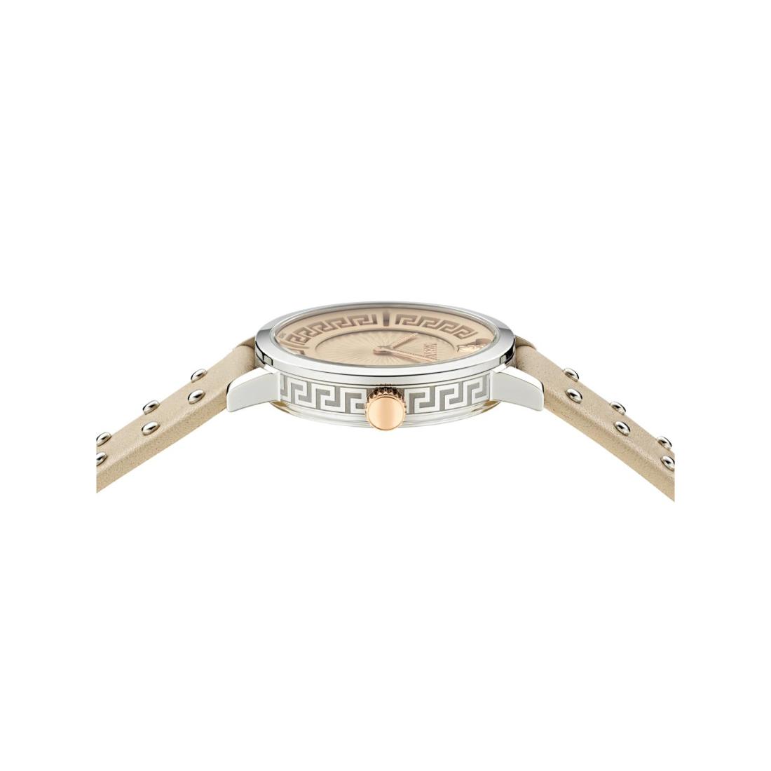 Versace Greca Fortuna 35 mm Ivory Dial Women Analog Watch VE0A00125
