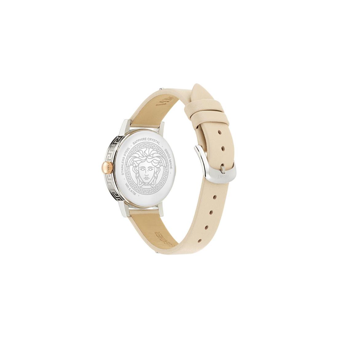 Versace Greca Fortuna 35 mm Ivory Dial Women Analog Watch VE0A00125