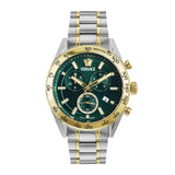 Versace V Code Chrono 41 mm Green Dial Men Watch VE0CA0324