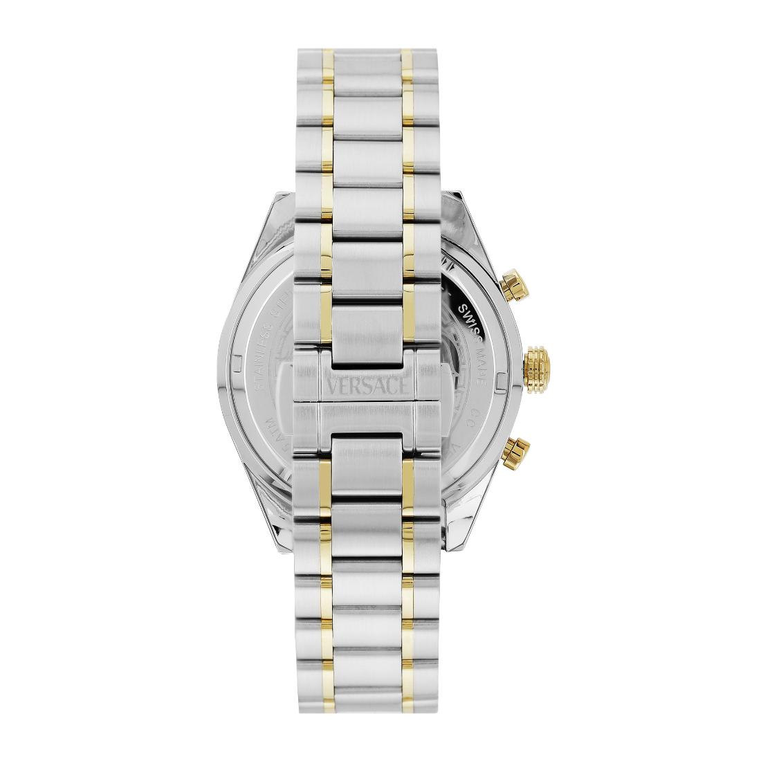 Versace V-Code Chrono 41 mm Green Dial Men Watch- VE0CA0324