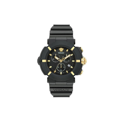 Versace Real Active Chrono 45 mm Black Dial Unisex Watch- VE0L00125