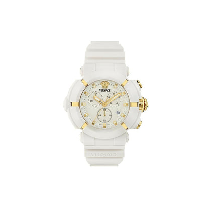 Versace Real Active Chrono 45 mm Off-White Dial Unisex Watch- VE0L00225