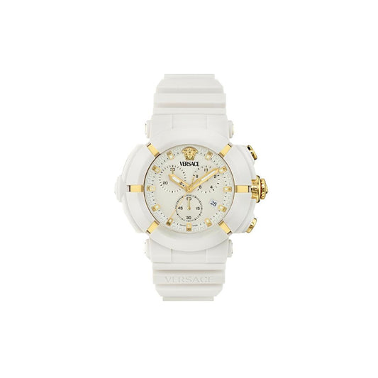 Versace Real Active Chrono 45 mm Off-White Dial Unisex Watch- VE0L00225