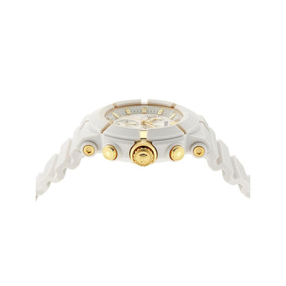 Versace Real Active Chrono 45 mm Off-White Dial Unisex Watch- VE0L00225