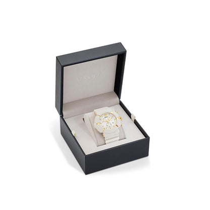 Versace Real Active Chrono 45 mm Off-White Dial Unisex Watch- VE0L00225