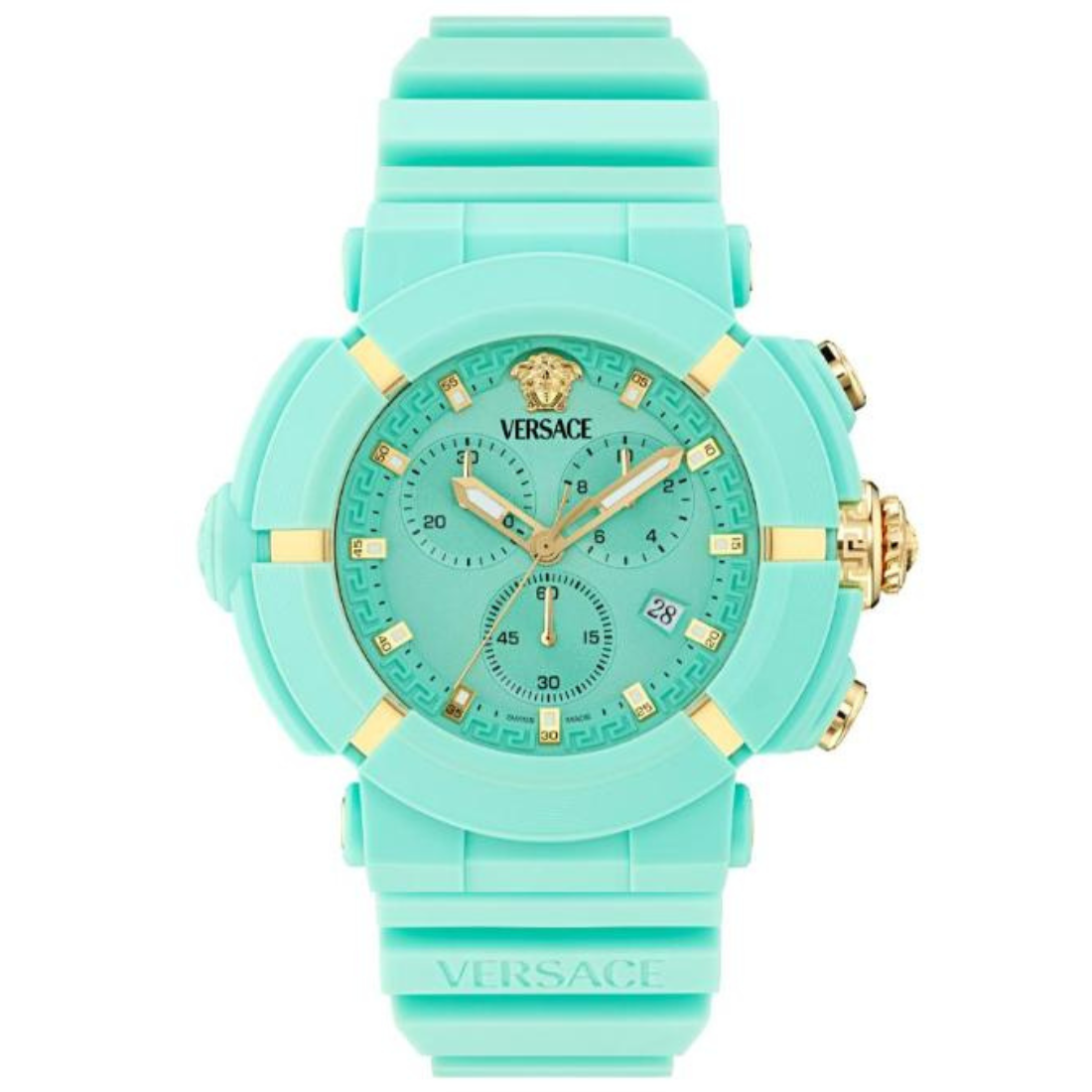 Versace Real Active Chrono 45 mm Light Blue Dial Unisex Watch VE0L00325