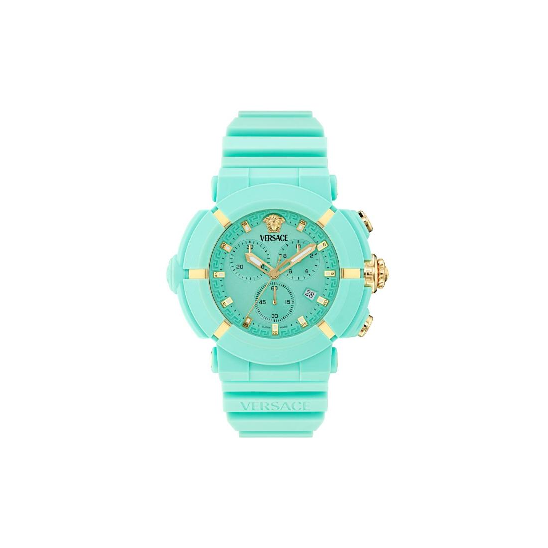 Versace Real Active Chrono 45 mm Light Blue Dial Unisex Watch- VE0L00325