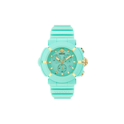 Versace Real Active Chrono 45 mm Light Blue Dial Unisex Watch- VE0L00325