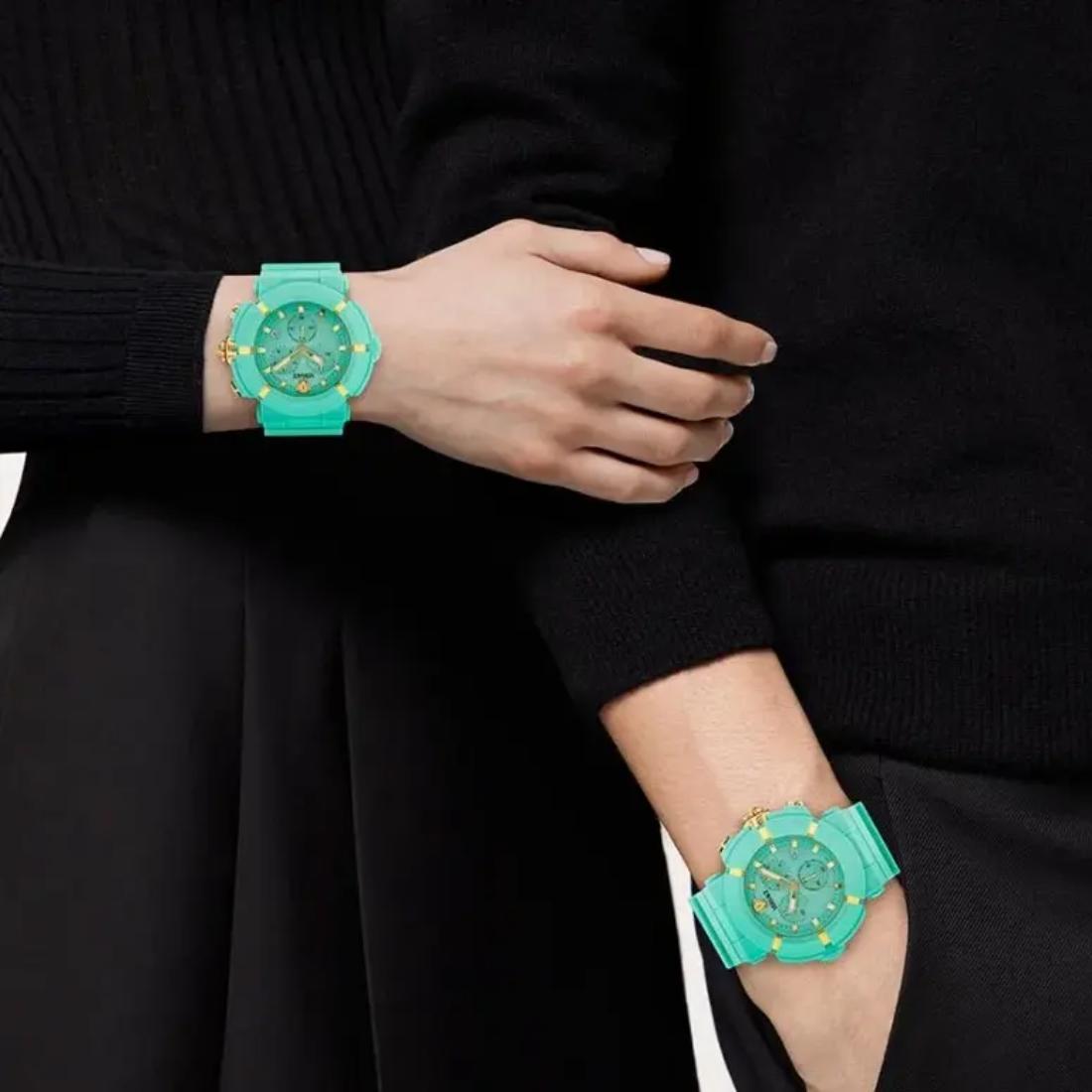 Versace Real Active Chrono 45 mm Light Blue Dial Unisex Watch VE0L00325