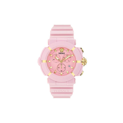 Versace Real Active Chrono 45 mm Pink Dial Unisex Watch- VE0L00425
