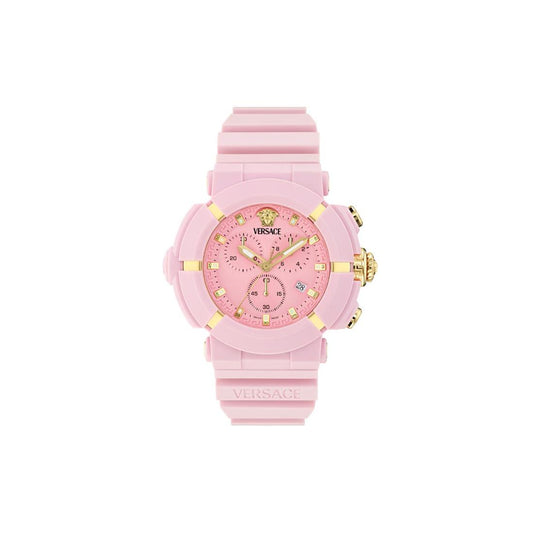 Versace Real Active Chrono 45 mm Pink Dial Unisex Watch- VE0L00425