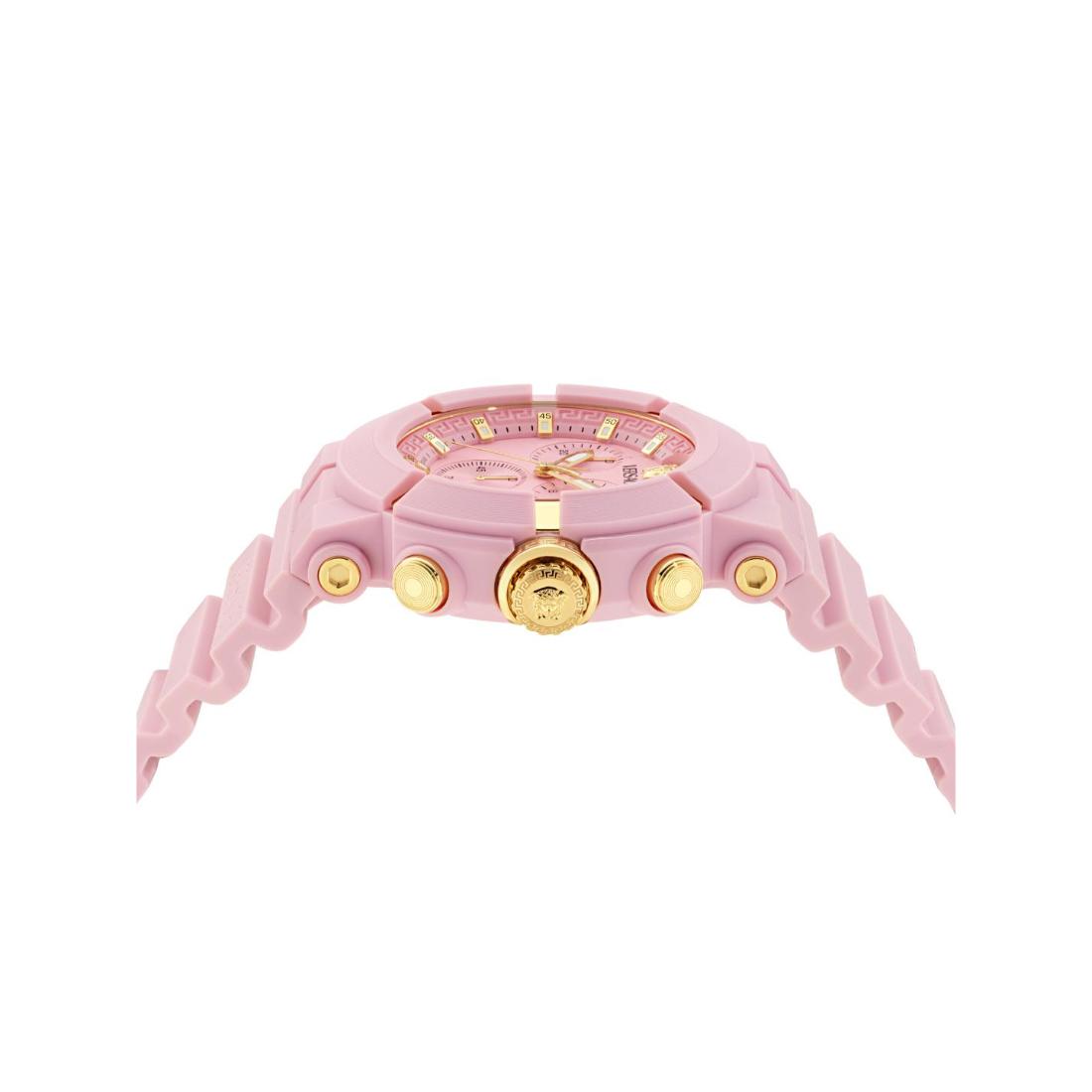 Versace Real Active Chrono 45 mm Pink Dial Unisex Watch VE0L00425