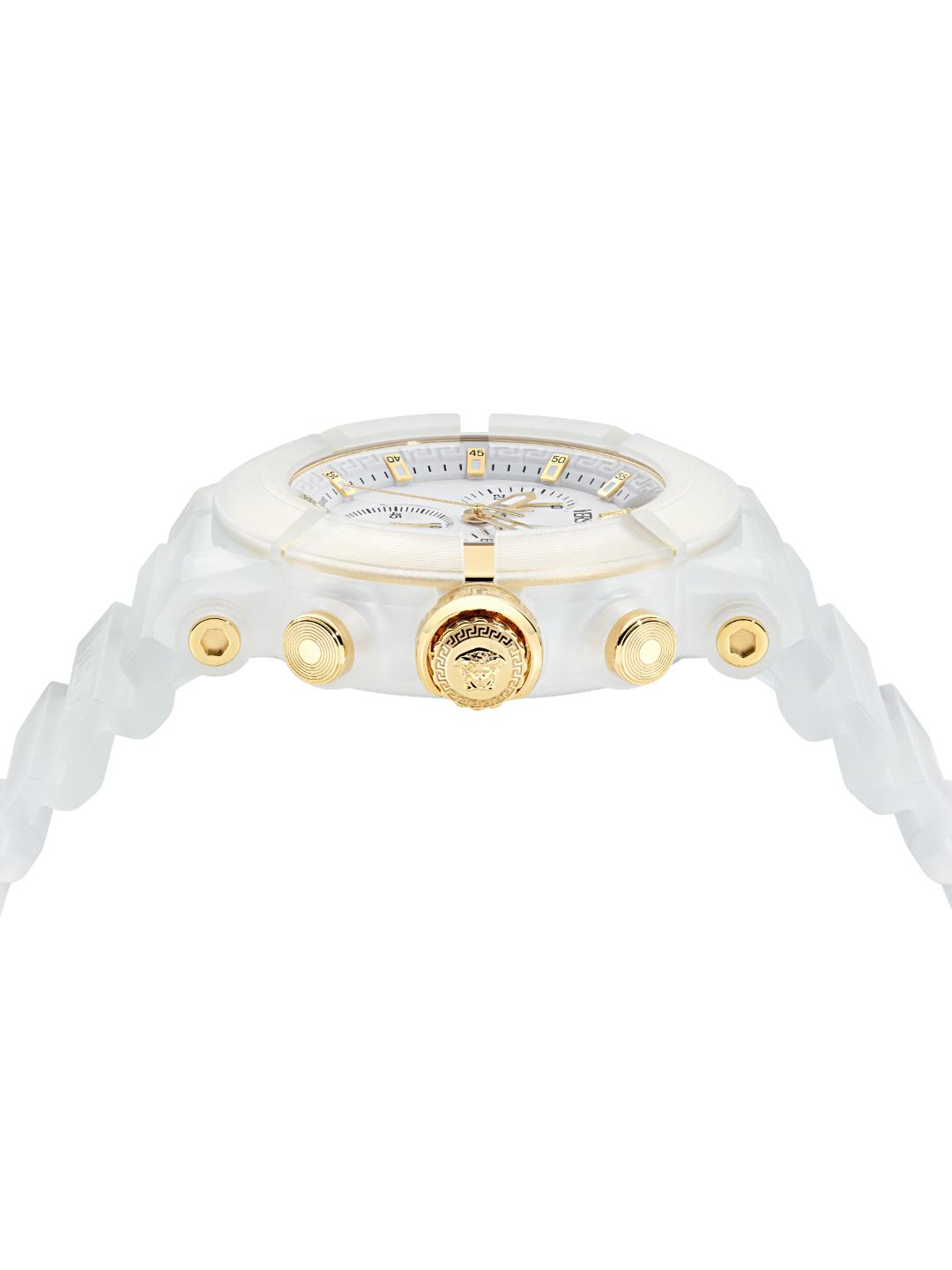 Versace REAL ACTIVE Unisex 45 mm White Dial Chrono Watch VE0L00525