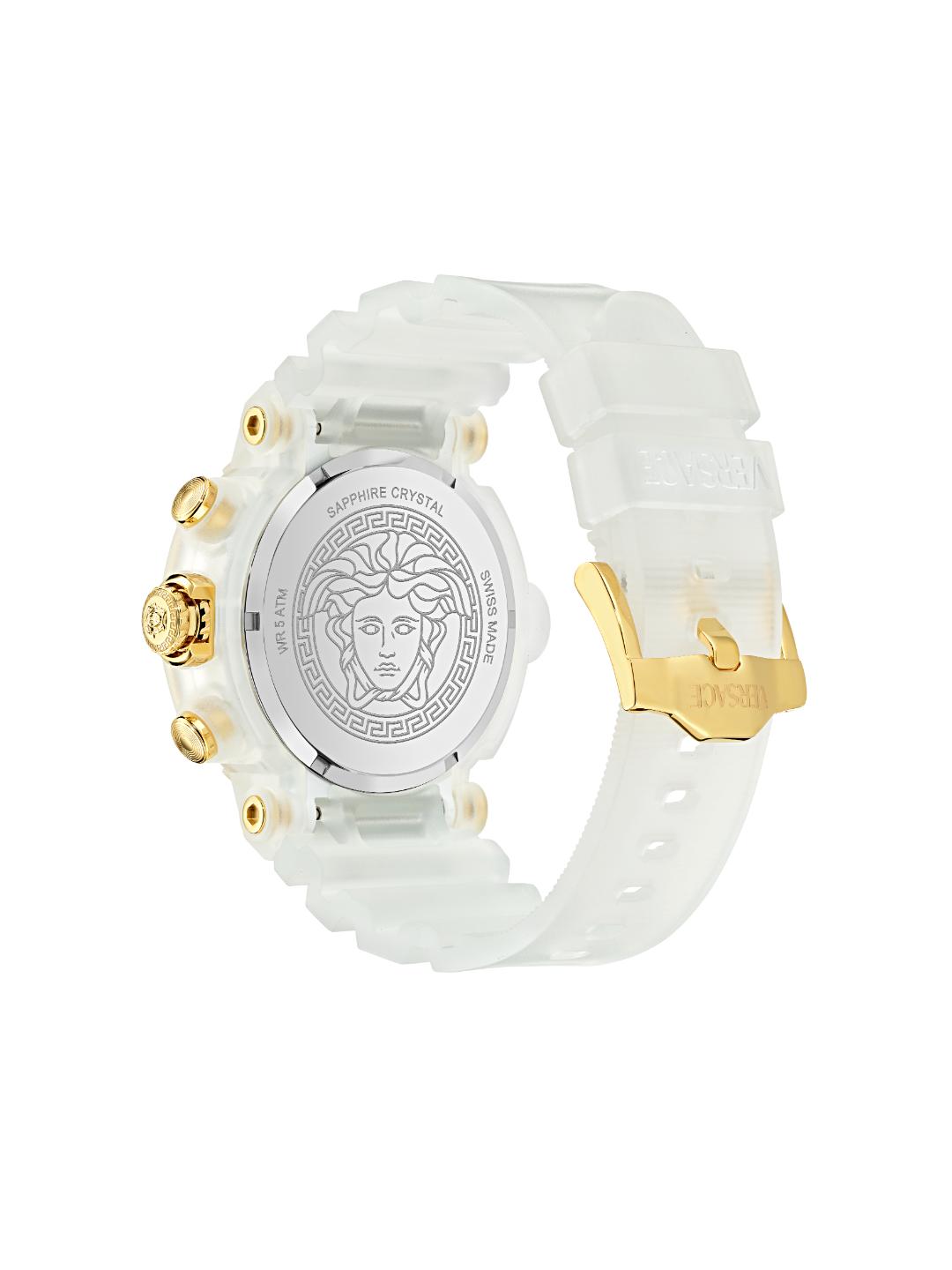 Versace REAL ACTIVE Unisex 45 mm White Dial Chrono Watch VE0L00525