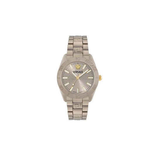 Versace V-Dome 42 mm Ivory Dial Men Analog Watch- VE0M00125