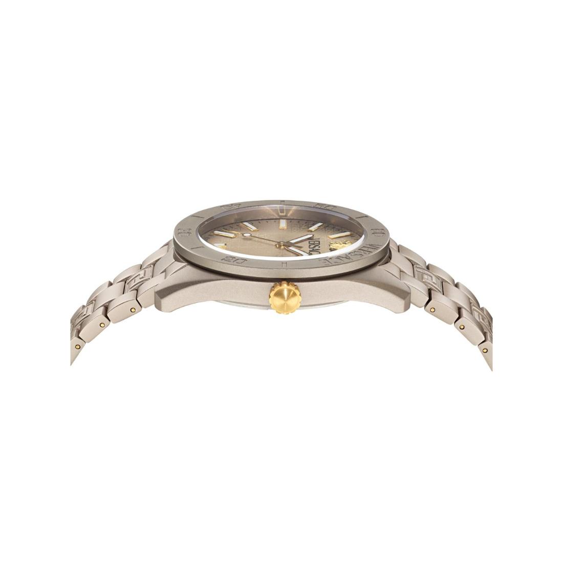 Versace V-Dome 42 mm Ivory Dial Men Analog Watch VE0M00125