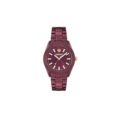 Versace V-Dome 42 mm Burgundy Dial Men Analog Watch- VE0M00225