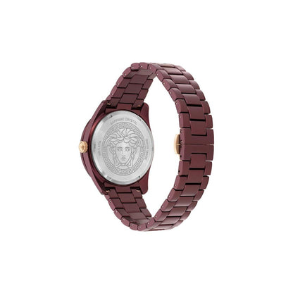 Versace V-Dome 42 mm Burgundy Dial Men Analog Watch- VE0M00225