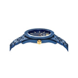 Versace V-Dome 42 mm Blue Dial Men Analog Watch VE0M00325