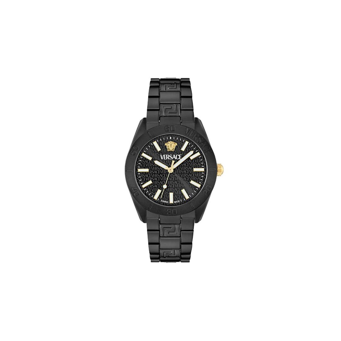 Versace V-Dome 42 mm Black Dial Men Analog Watch VE0M00425