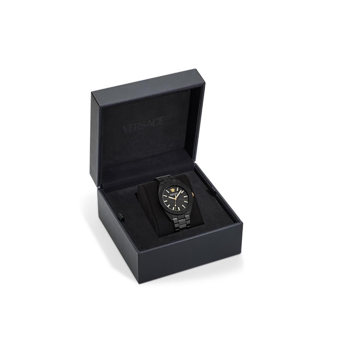 Versace V-Dome 42 mm Black Dial Men Analog Watch VE0M00425